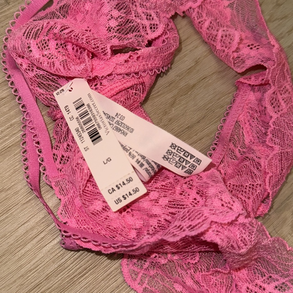 Victoria's Secret Pink Lace Thong - Picture 4 of 5